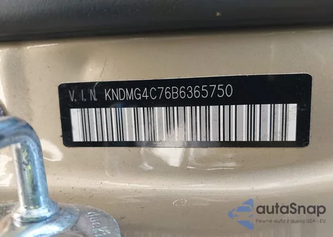 2011 Kia Sedona Lx from USA, damaged, VIN KNDMG4C76B6365750